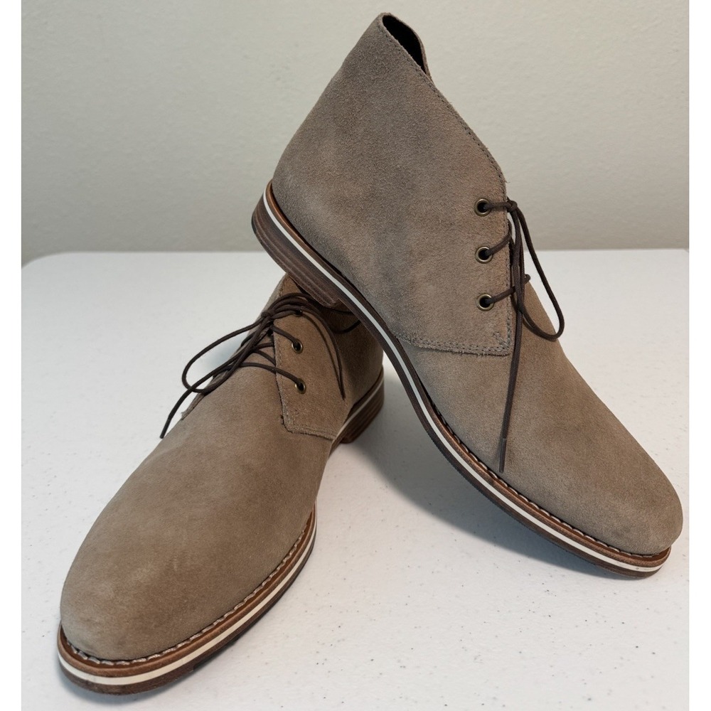 Helm Declan Chukka Boots Suede Tan Men's Size‎ 11.5 M US - M00118 Made in Brazil